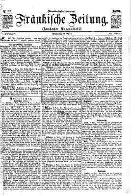 Fränkische Zeitung (Ansbacher Morgenblatt) Mittwoch 7. April 1875