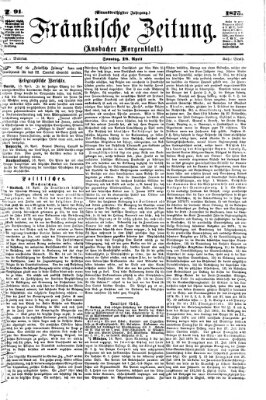 Fränkische Zeitung (Ansbacher Morgenblatt) Sonntag 18. April 1875