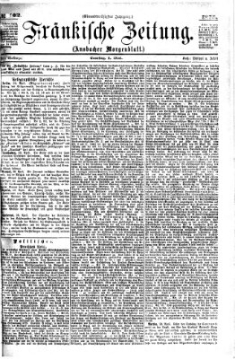 Fränkische Zeitung (Ansbacher Morgenblatt) Samstag 1. Mai 1875