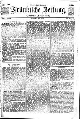 Fränkische Zeitung (Ansbacher Morgenblatt) Donnerstag 10. Juni 1875