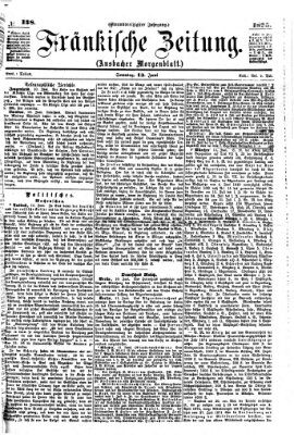 Fränkische Zeitung (Ansbacher Morgenblatt) Sonntag 13. Juni 1875