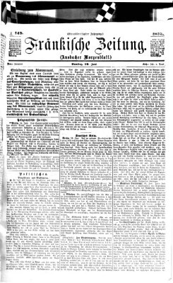 Fränkische Zeitung (Ansbacher Morgenblatt) Samstag 26. Juni 1875