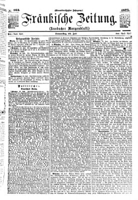 Fränkische Zeitung (Ansbacher Morgenblatt) Donnerstag 15. Juli 1875