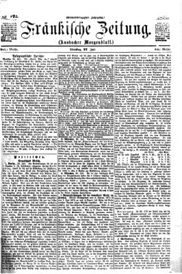 Fränkische Zeitung (Ansbacher Morgenblatt) Dienstag 27. Juli 1875