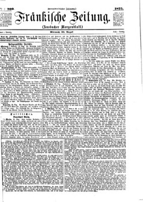 Fränkische Zeitung (Ansbacher Morgenblatt) Mittwoch 25. August 1875