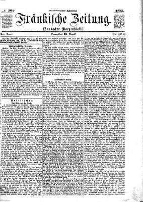 Fränkische Zeitung (Ansbacher Morgenblatt) Donnerstag 26. August 1875