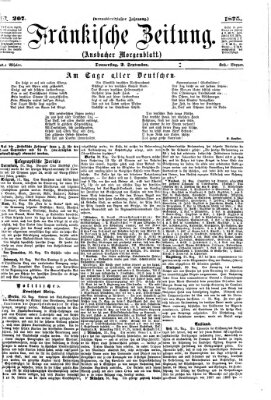 Fränkische Zeitung (Ansbacher Morgenblatt) Donnerstag 2. September 1875