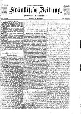 Fränkische Zeitung (Ansbacher Morgenblatt) Sonntag 5. September 1875