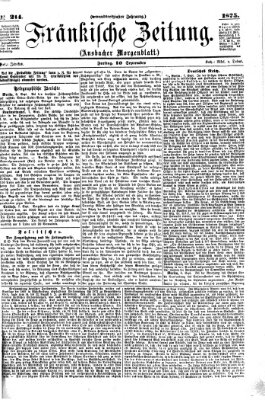 Fränkische Zeitung (Ansbacher Morgenblatt) Freitag 10. September 1875