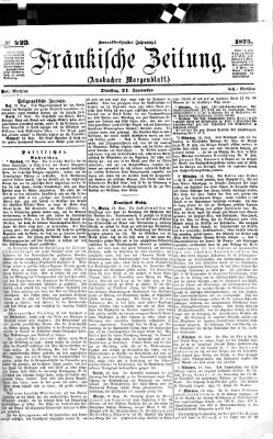 Fränkische Zeitung (Ansbacher Morgenblatt) Dienstag 21. September 1875