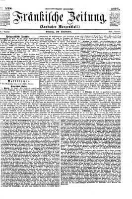 Fränkische Zeitung (Ansbacher Morgenblatt) Sonntag 26. September 1875