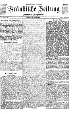 Fränkische Zeitung (Ansbacher Morgenblatt) Dienstag 28. September 1875