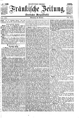 Fränkische Zeitung (Ansbacher Morgenblatt) Mittwoch 6. Oktober 1875