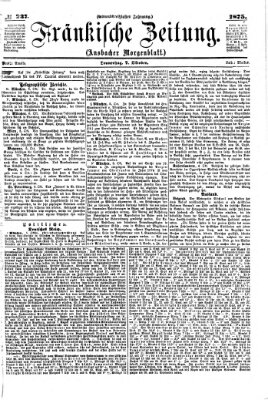 Fränkische Zeitung (Ansbacher Morgenblatt) Donnerstag 7. Oktober 1875