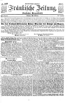 Fränkische Zeitung (Ansbacher Morgenblatt) Dienstag 26. Oktober 1875