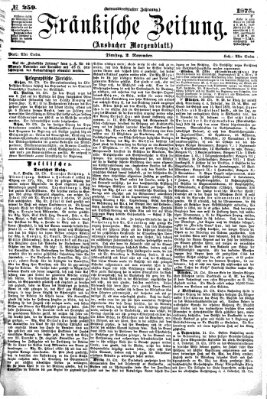 Fränkische Zeitung (Ansbacher Morgenblatt) Dienstag 2. November 1875