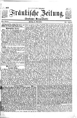 Fränkische Zeitung (Ansbacher Morgenblatt) Freitag 5. November 1875