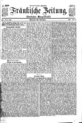 Fränkische Zeitung (Ansbacher Morgenblatt) Mittwoch 10. November 1875