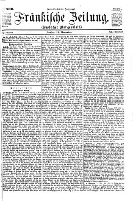 Fränkische Zeitung (Ansbacher Morgenblatt) Samstag 13. November 1875