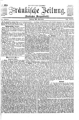 Fränkische Zeitung (Ansbacher Morgenblatt) Freitag 19. November 1875