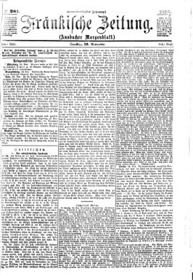 Fränkische Zeitung (Ansbacher Morgenblatt) Samstag 27. November 1875