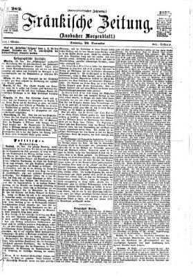 Fränkische Zeitung (Ansbacher Morgenblatt) Sonntag 28. November 1875