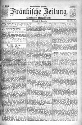 Fränkische Zeitung (Ansbacher Morgenblatt) Mittwoch 8. Dezember 1875