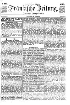 Fränkische Zeitung (Ansbacher Morgenblatt) Donnerstag 9. Dezember 1875