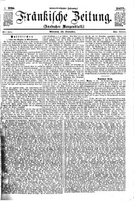 Fränkische Zeitung (Ansbacher Morgenblatt) Mittwoch 15. Dezember 1875