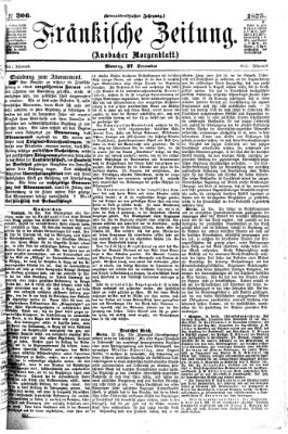 Fränkische Zeitung (Ansbacher Morgenblatt) Montag 27. Dezember 1875