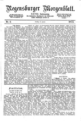 Regensburger Morgenblatt Dienstag 12. Januar 1875