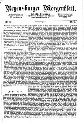 Regensburger Morgenblatt Mittwoch 20. Januar 1875