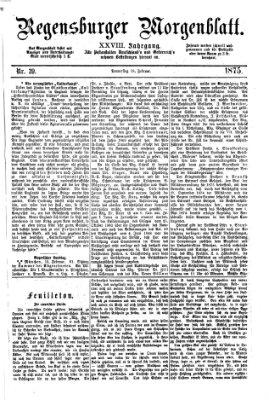 Regensburger Morgenblatt Donnerstag 18. Februar 1875