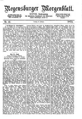 Regensburger Morgenblatt Dienstag 23. Februar 1875