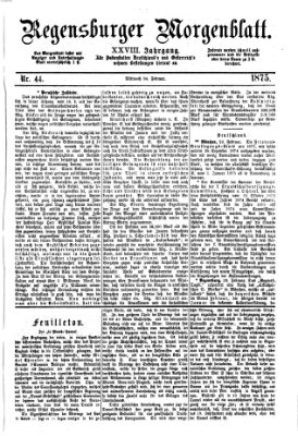 Regensburger Morgenblatt Mittwoch 24. Februar 1875