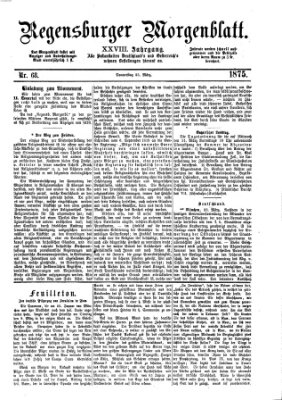 Regensburger Morgenblatt Donnerstag 25. März 1875