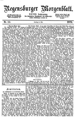 Regensburger Morgenblatt Samstag 22. Mai 1875