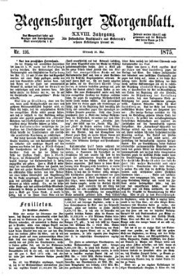 Regensburger Morgenblatt Mittwoch 26. Mai 1875