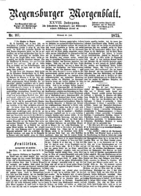 Regensburger Morgenblatt Mittwoch 28. Juli 1875