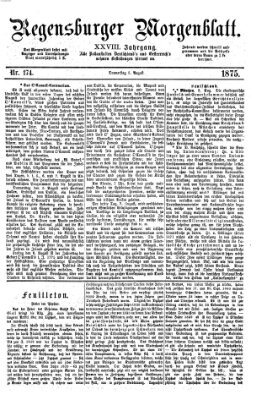 Regensburger Morgenblatt Donnerstag 5. August 1875