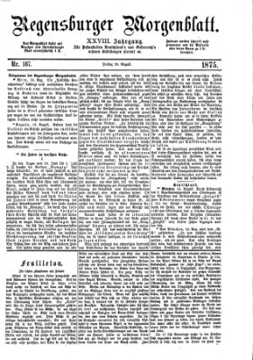 Regensburger Morgenblatt Freitag 20. August 1875