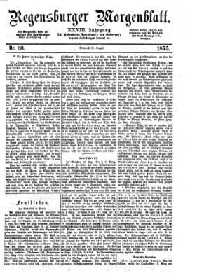 Regensburger Morgenblatt Mittwoch 25. August 1875