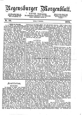 Regensburger Morgenblatt Freitag 3. September 1875