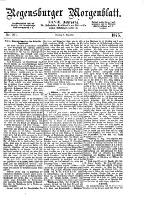 Regensburger Morgenblatt Sonntag 5. September 1875