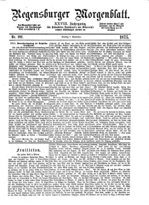 Regensburger Morgenblatt Dienstag 7. September 1875