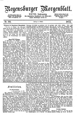 Regensburger Morgenblatt Freitag 15. Oktober 1875