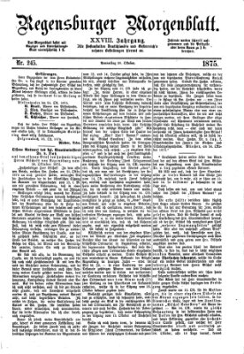 Regensburger Morgenblatt Donnerstag 28. Oktober 1875