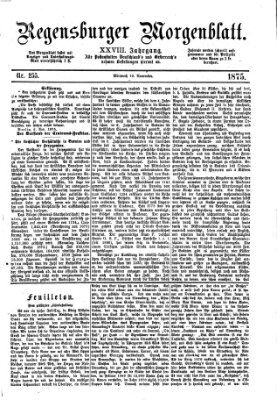 Regensburger Morgenblatt Mittwoch 10. November 1875