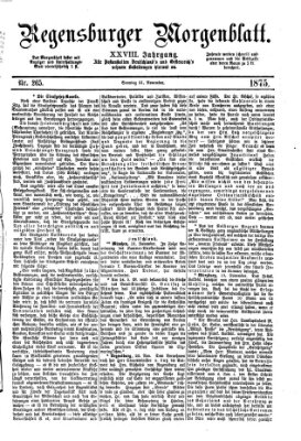 Regensburger Morgenblatt Sonntag 21. November 1875