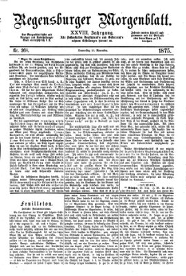 Regensburger Morgenblatt Donnerstag 25. November 1875